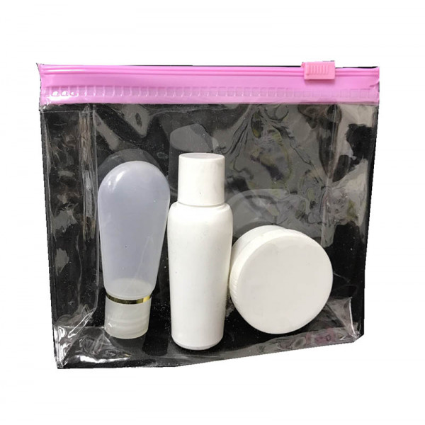 Transparent Zipper Cosmetic Bag (10pcs/pkt)